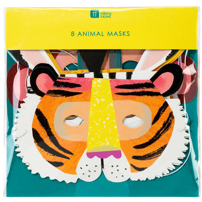 Animal Paper Masks - 8 Pack | Party Supplies |