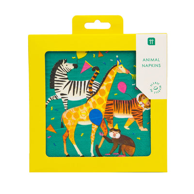 Animal Paper Napkins - 20 Pack | Party Supplies |