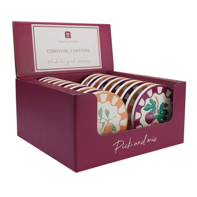 Fall Fruit Coasters - 20 Pack Display | Homeware |