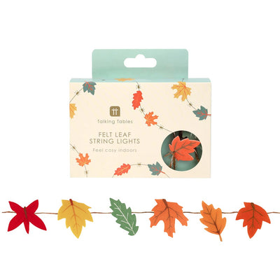 Fall Felt Leaf String Lights - 2m | Fall Decor |