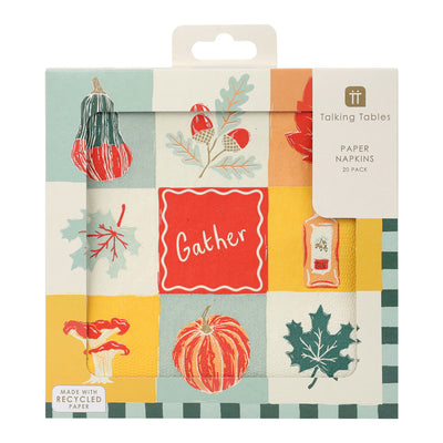 Fall Paper Napkins - 20 Pack