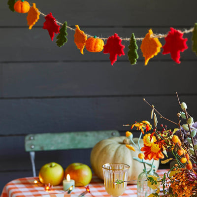 Autumn Hues Felt Garland - 2m