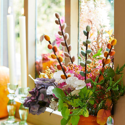 Fall Felt Branch Decorations - 4 Pack | Home Decor Gifts |
