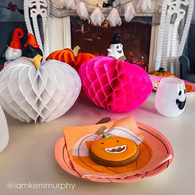 Halloween Pumpkin Plates - 8 Pack | Halloween Decor |