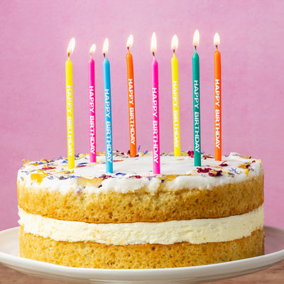 Multicolor Happy Birthday Candles - 24 Pack | Cake Candles |
