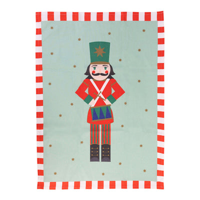 Nutcracker Harlequin Christmas Tea Towel | Kitchenware |