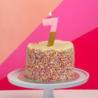 We Heart Birthdays Glitter Candle - 7