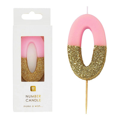 We Heart Birthdays Glitter Candle - 0