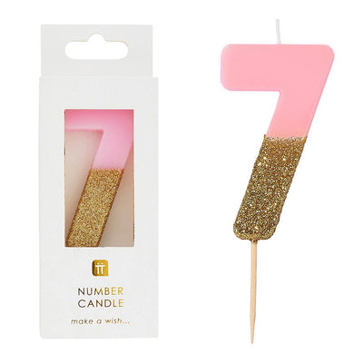 We Heart Birthdays Glitter Candle - 7
