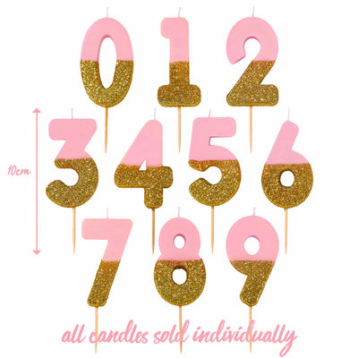 We Heart Birthdays Glitter Candle - 8