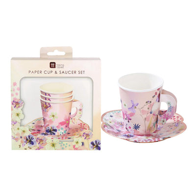 Floral Cup & Saucer Set | Tea Party Decor |