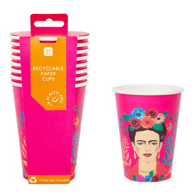 Frida Kahlo Paper Cups | Fiesta Party Supplies |