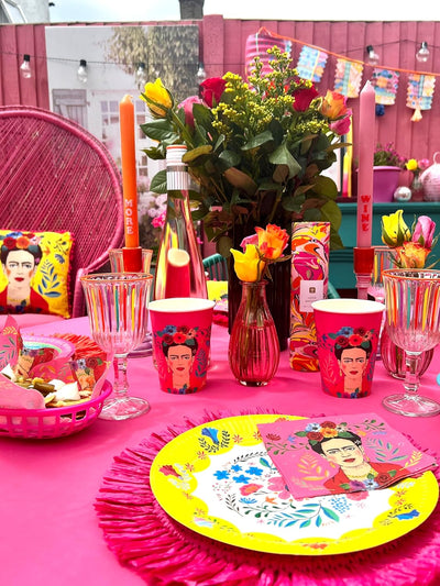 Floral Boho Paper Plates - 24 Pack | Fiesta Party |