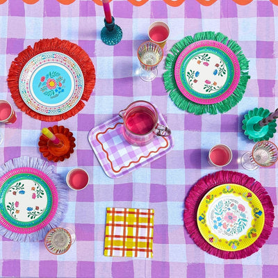 Floral Boho Paper Plates - 24 Pack | Summer Party Supplies |