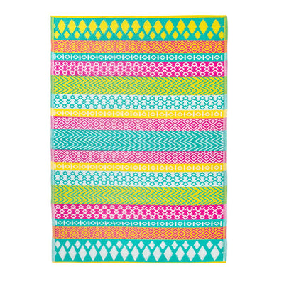 Colorful Boho Waterproof Outdoor Rug - 47in x 70in | Summer Décor |