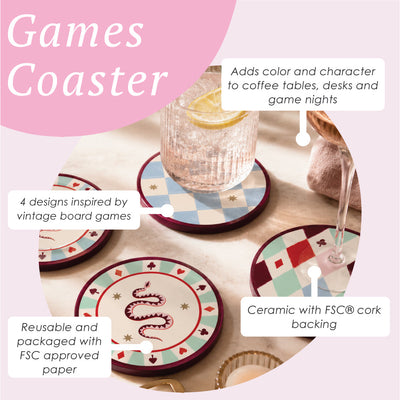 Retro Game Coasters - 10cm - 4 Pack | Homeware |
