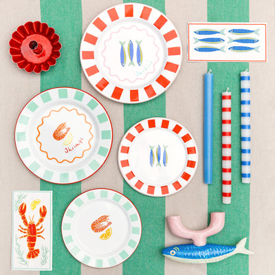 Green Stripe Cotton XL Tablecloth - 63 × 98 in | Spring |