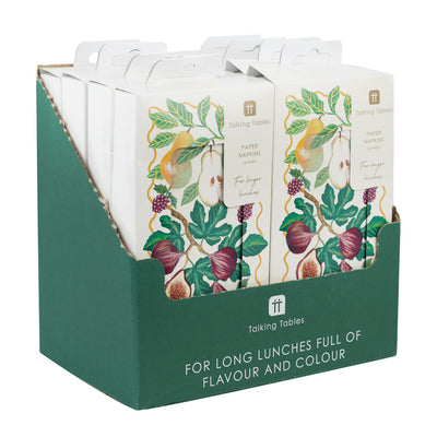 Fall Fruit Long Lunch Paper Napkins - 16 Pack | Fall Napkins |