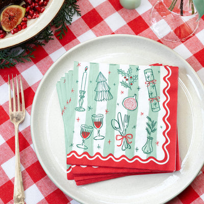 Bon Noel Napkins - 20 Pack| Christmas Decor |