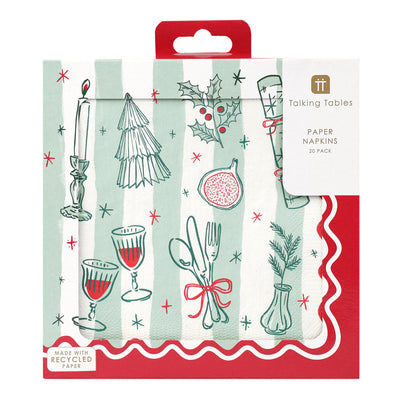 Bon Noel Napkins - 20 Pack| Christmas Decor |