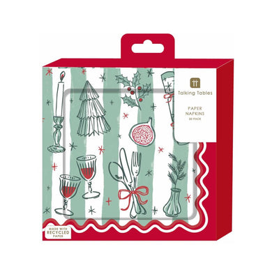 Bon Noel Christmas Paper Napkins - 20 Pack