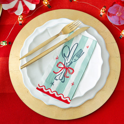 Christmas Cracker Long Lunch Paper Napkins - 16 Pack | Decor |