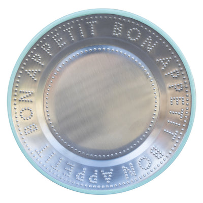 Bon Appetit Green Metal Reusable Plate - 25cm