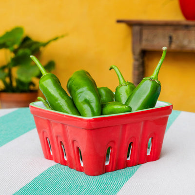 Cherry Ceramic Punnet - 15cm | Valentines Decor |