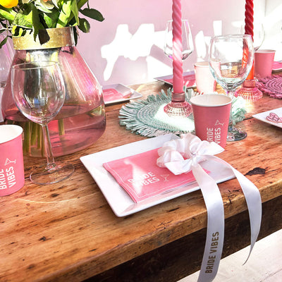 Pink Bride Paper Cocktail Napkins - 20 Pack | Bachelorette Party Supplies |