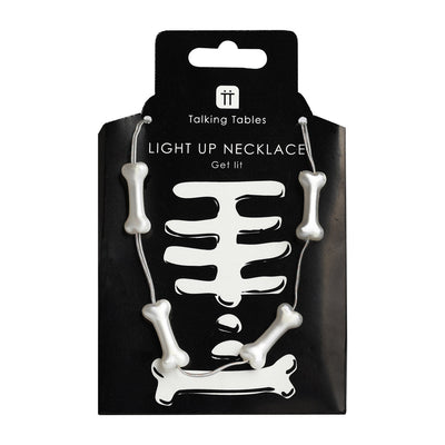 Bone LED Necklace - 12 Pack Display | Halloween Decor |