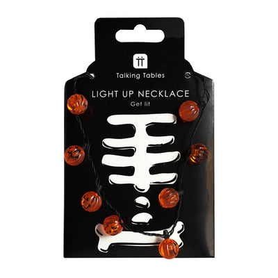 Pumpkin LED Necklace - 12 Pack Display | Halloween Decor |