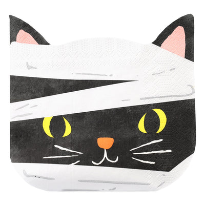 Cat Shaped Paper Napkins - 20 Pack | Halloween Napkins |