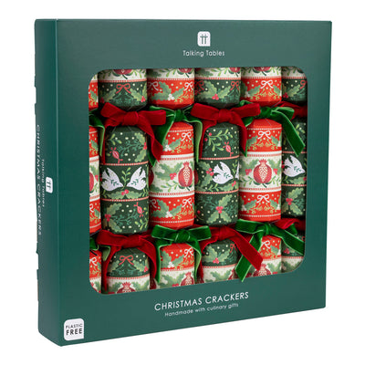 Two Design Christmas Crackers - 6 Pack | Christmas Decor |
