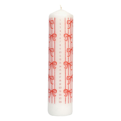 Candy Christmas Pillar Advent Candle | Holiday Candles |