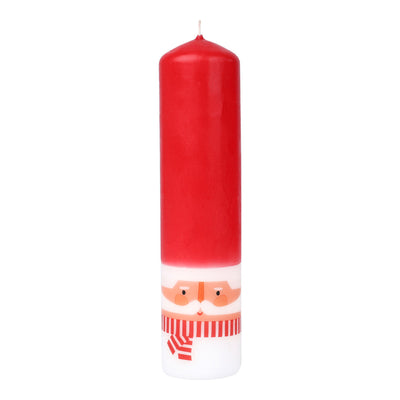 Santa Advent Pillar Candle | Holiday Candles |