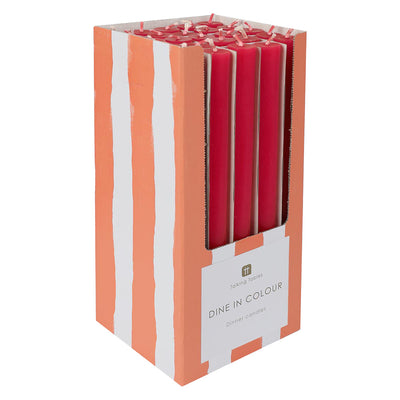 Cherry Red Dinner Candles - Display | 4th of July Decor |