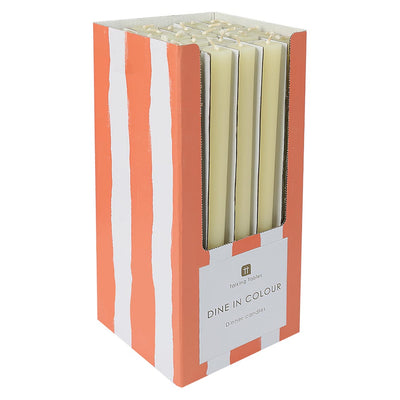 Cream Dinner Candles - POS Unit