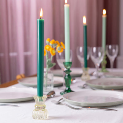Green Dinner Candles - Display | Home Decor |