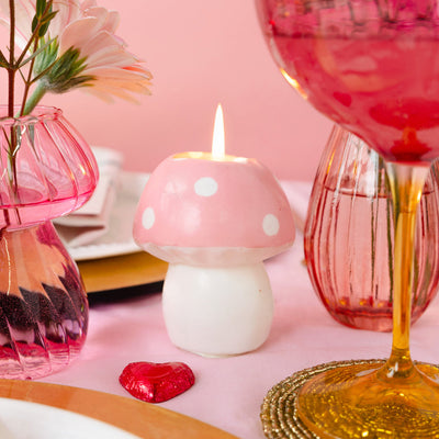 Pink Mushroom Candle | Unique Gifts |