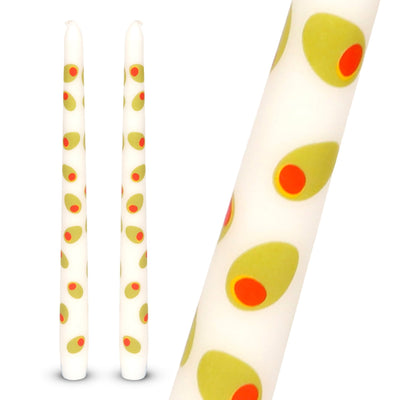 Olive Taper Dinner Candles - 2 Pack | Summer Gifts |