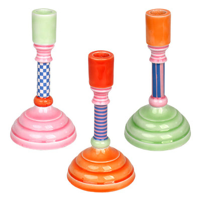 Enamel Candle Holder Set - 18cm | Summer Home Decor Gifts |