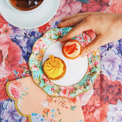 Vintage Paper Plates - 24 Pack | Tea Party Decor |