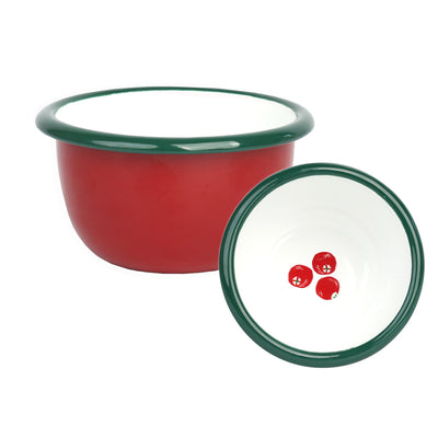 Cranberry Enamel Bowl - 10cm | Home Décor Gifts |
