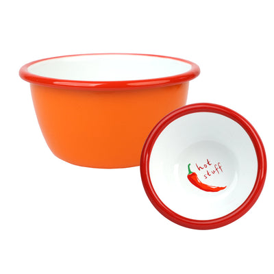Chili Enamel Bowl - 10cm | Summer Homeware |