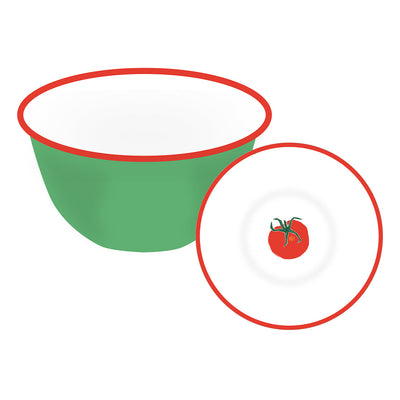 Tomato Green Enamel Bowl - 14cm