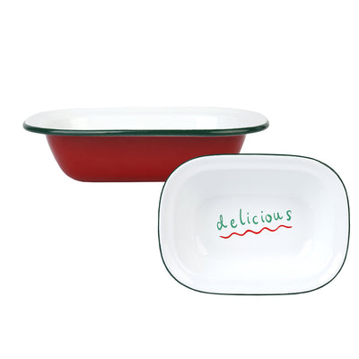 Bon Noel Enamel Dish - 20cm | Home Decor Gifts |