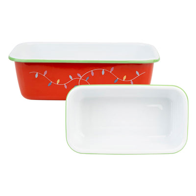 Santa Enamel Christmas Loaf Tin - 9'' | Kitchenware |