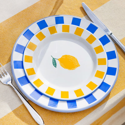 Lemon Enamel Plate - 20cm | Mothers Day Gifts |