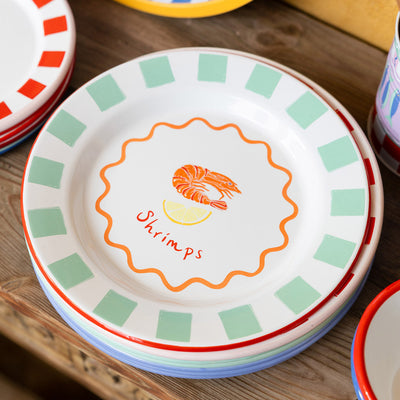 Shrimp Enamel Plate - 25cm | Mothers Day Gifts |