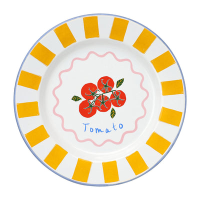 Tomato Enamel Plate - 25cm | Summer Plates |